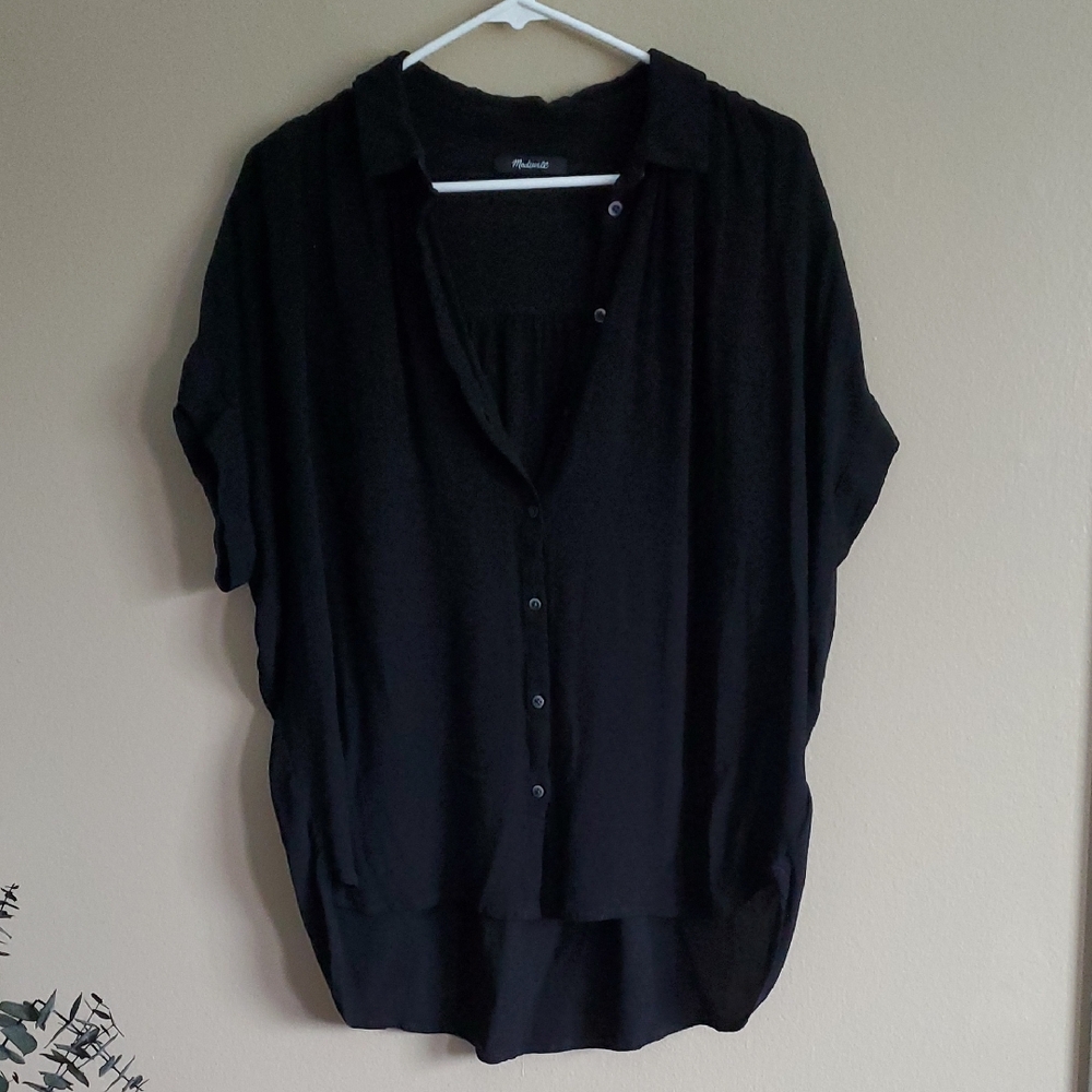 Madewell Black Button Down Shirt for Women
